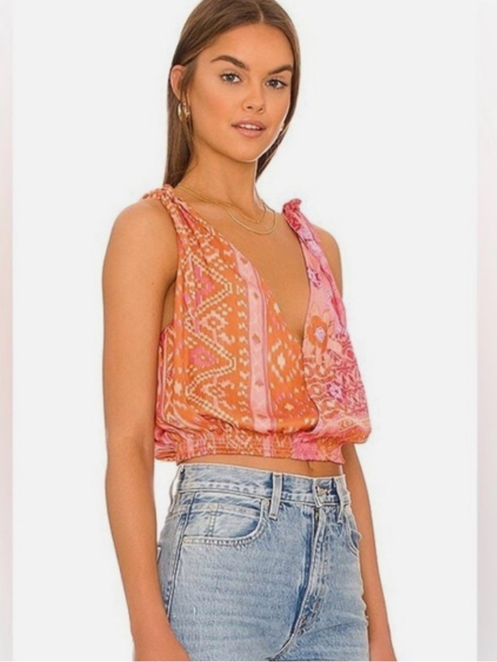 Free People Tied To You Tank in Lemonade Combo Size Size S/P - Picture 2 of 11